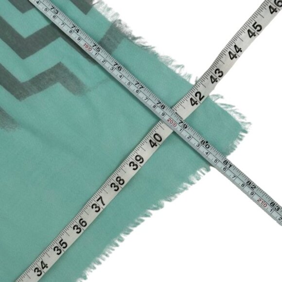 Steve Madden Women's OS Green Gray Geometric Wrap Around Beachwear Coverup Scarf - Picture 12 of 14